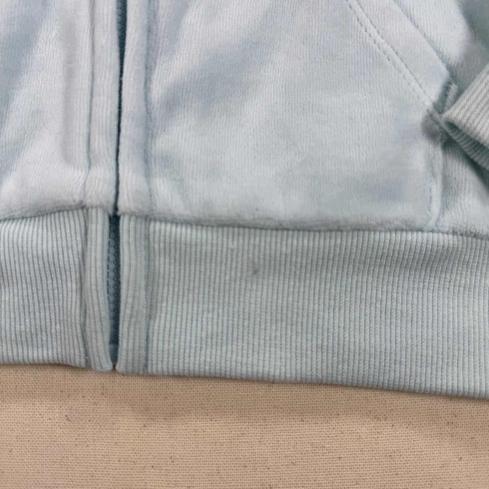 Juicy Couture Kids Velour Tracksuit Light Blue Hoodie Joggers Set Size 6 - Picture 11 of 13